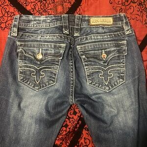 rock revival size 27 skinny jeans dark wash